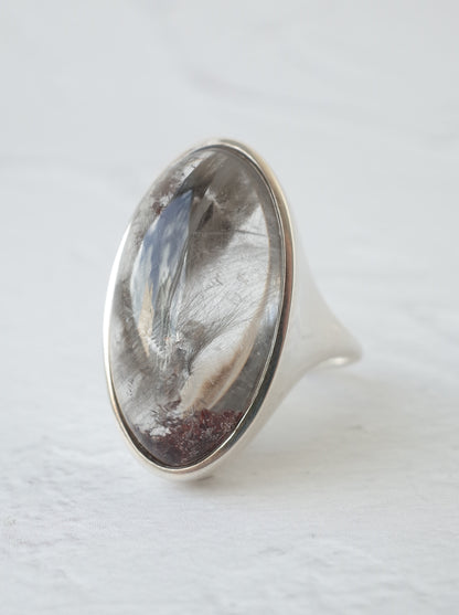 Platinum Rutilated Quartz Ring - 2