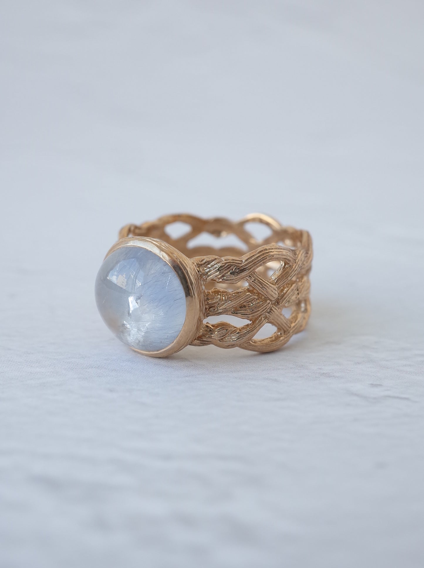 Dumortierite  in Quartz ARAN Ring  - 15