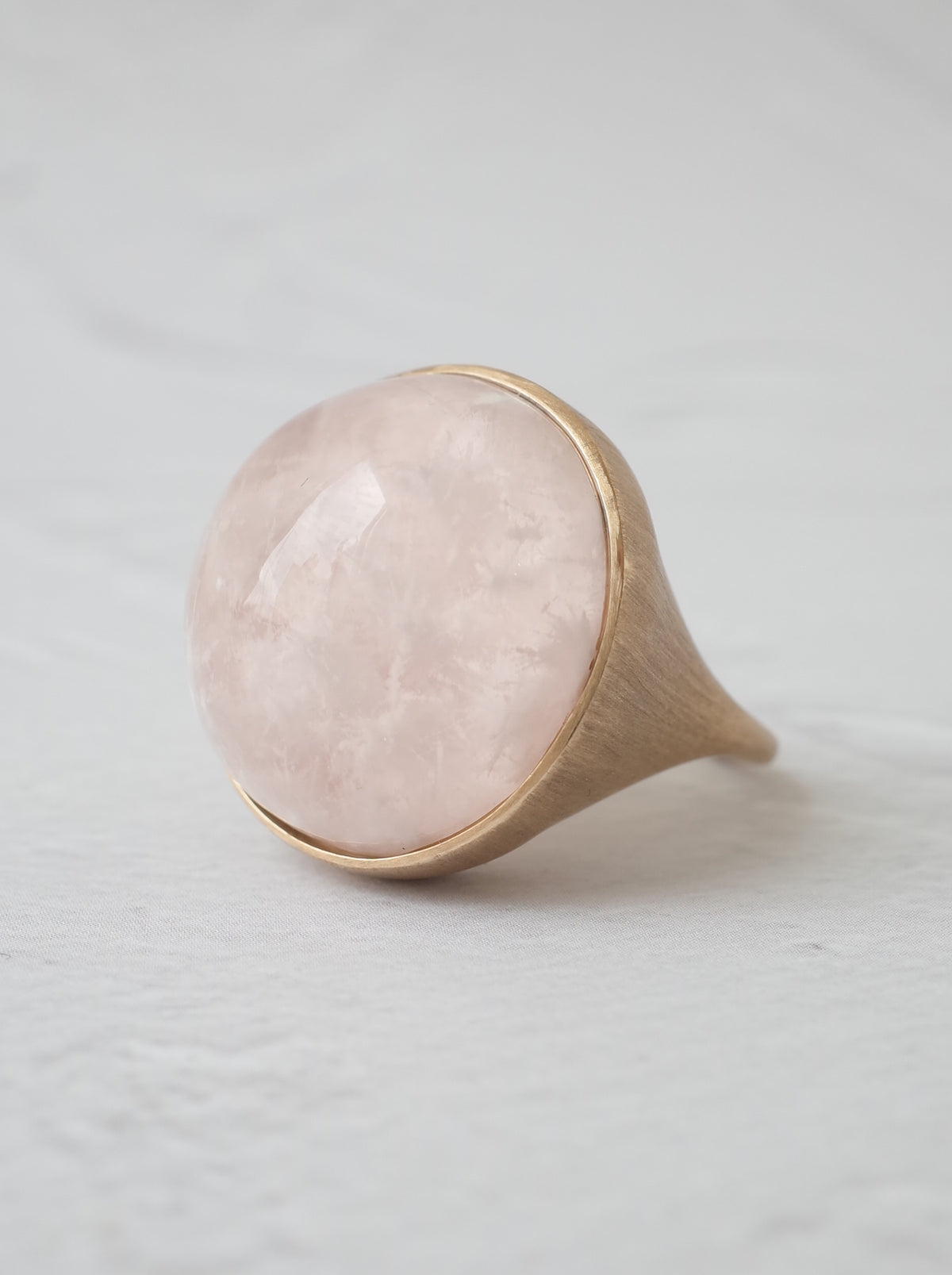 Sericite in Rose Quartz Ring