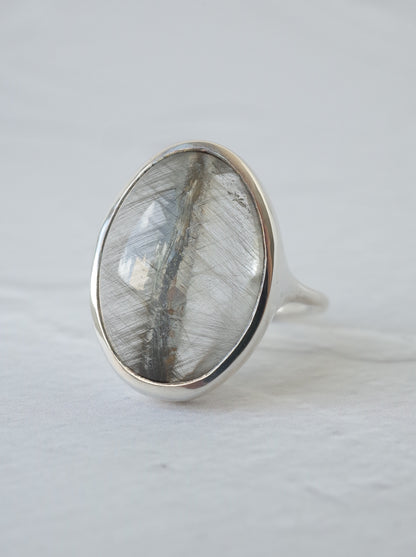Platinum Rutilated Quartz Ring - 3