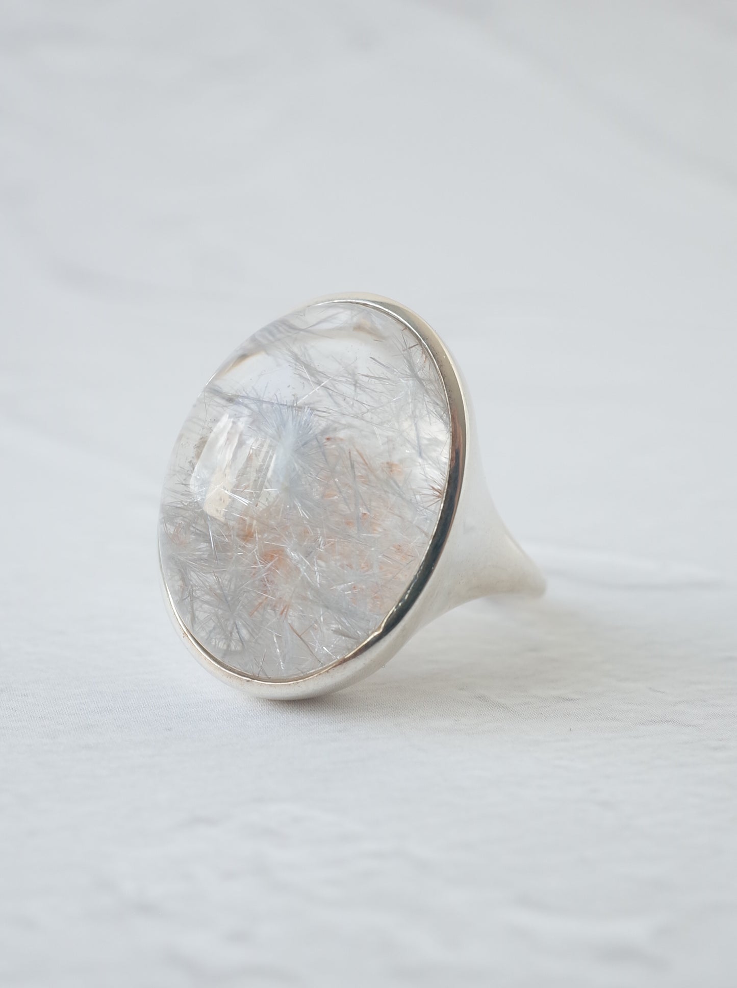 Dumortierite in Quartz Ring - 3