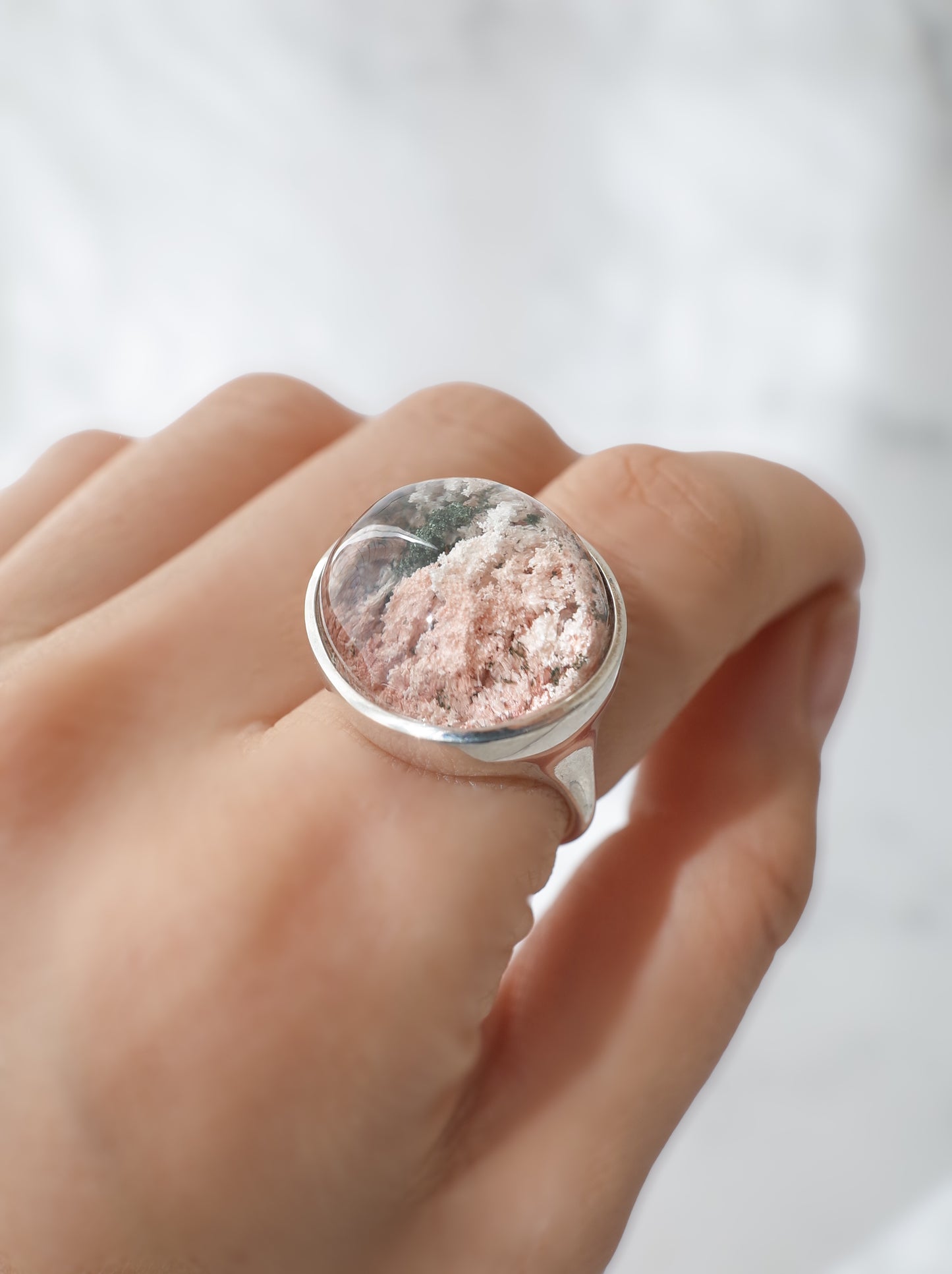Cherry Blossom Garden Quartz Ring - 4