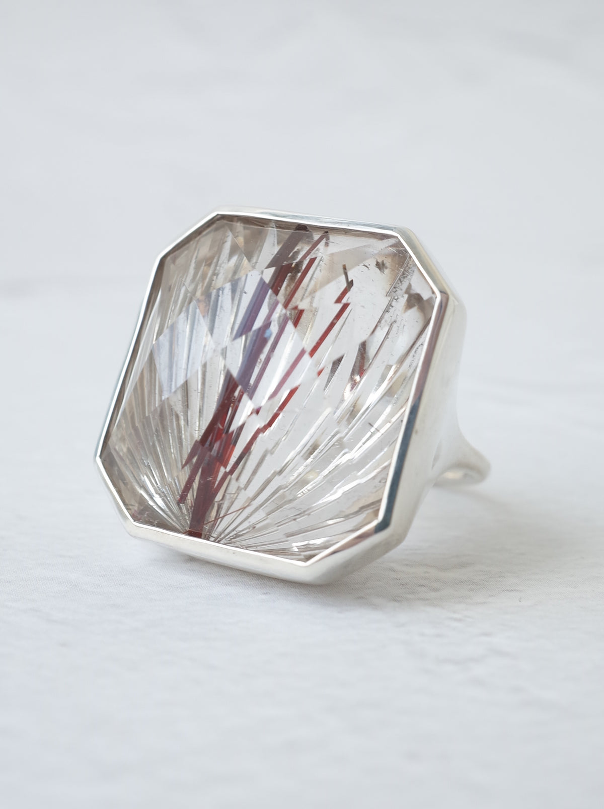 KIRIKO Red Rutilated Quartz Ring