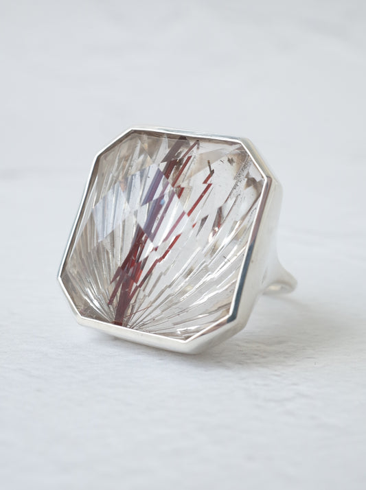 KIRIKO Red Rutilated Quartz Ring