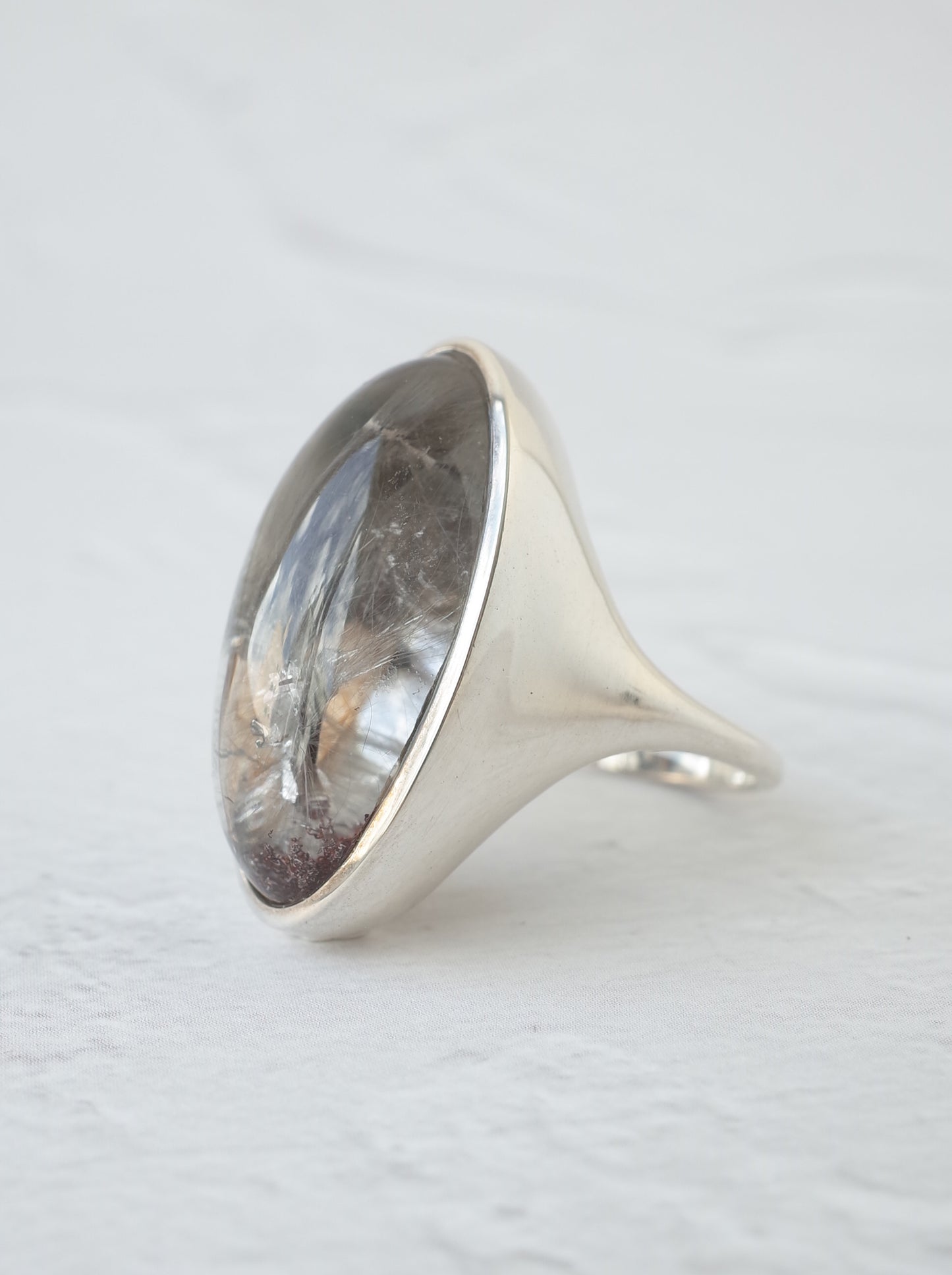 Platinum Rutilated Quartz Ring - 2