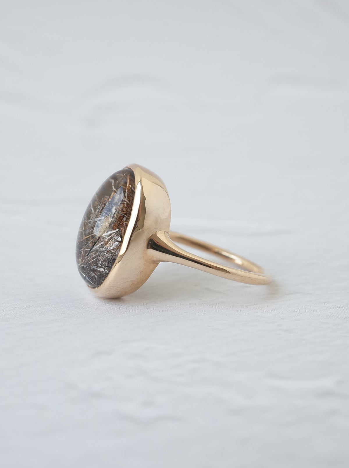 Brown Rutilated Quartz Ring