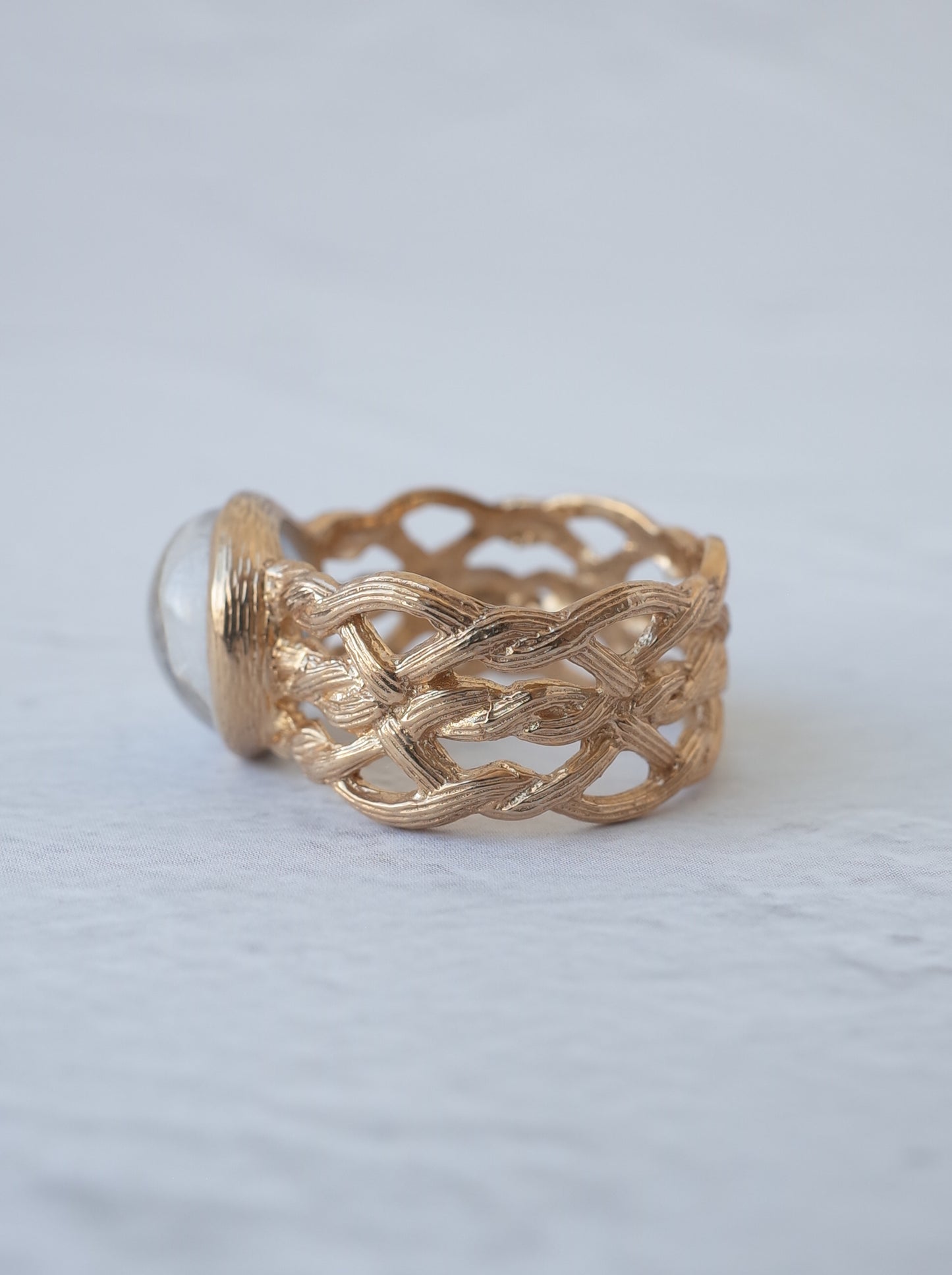 Dumortierite  in Quartz ARAN Ring  - 15