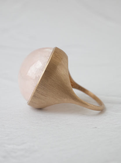 Sericite in Rose Quartz Ring