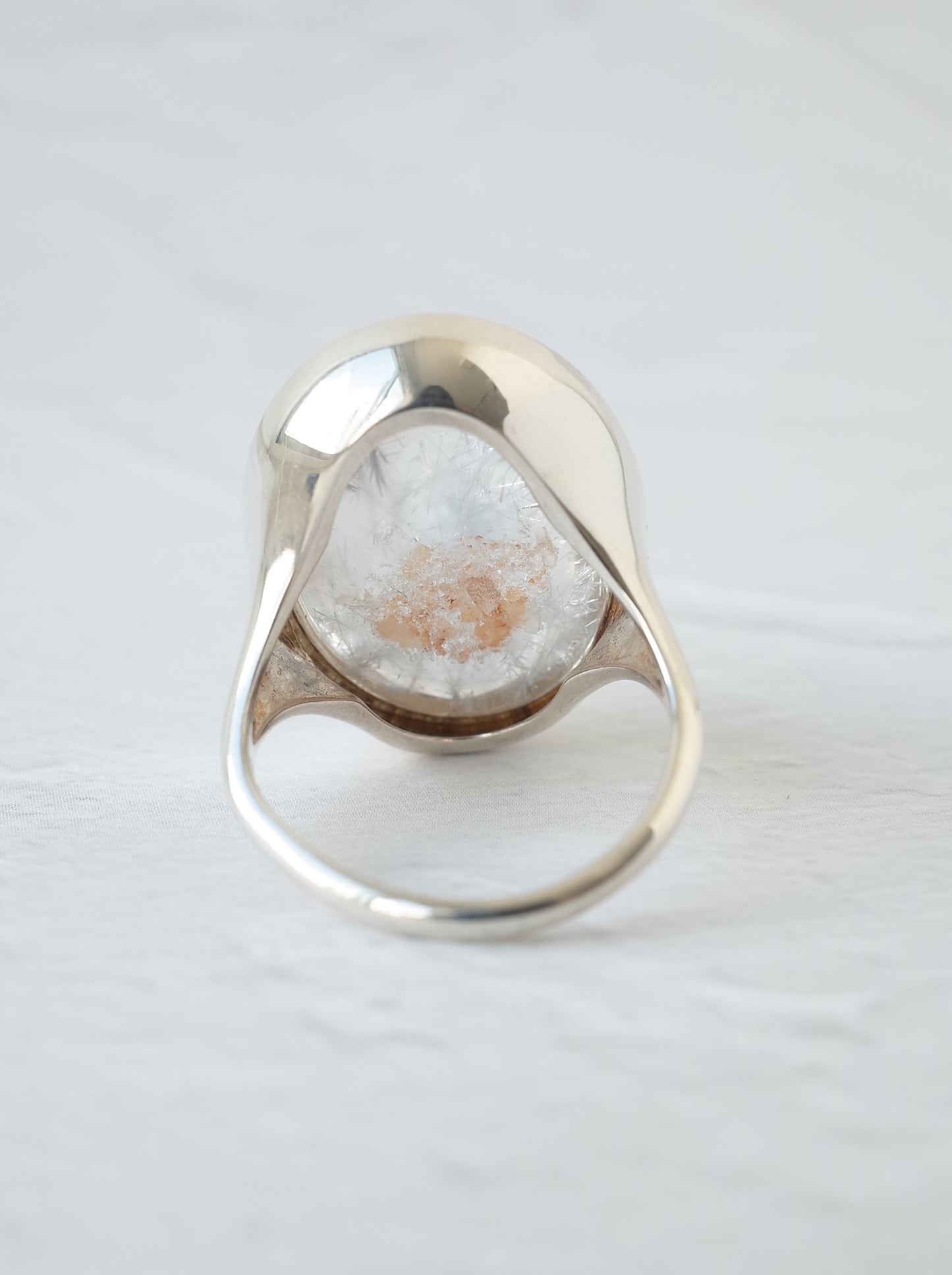 Dumortierite in Quartz Ring - 3