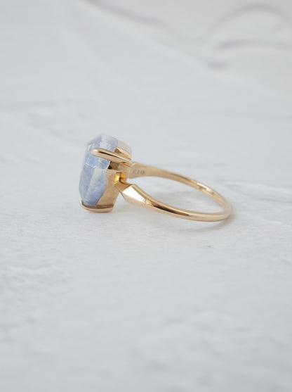 Dumortierite in Quartz Ring - 1