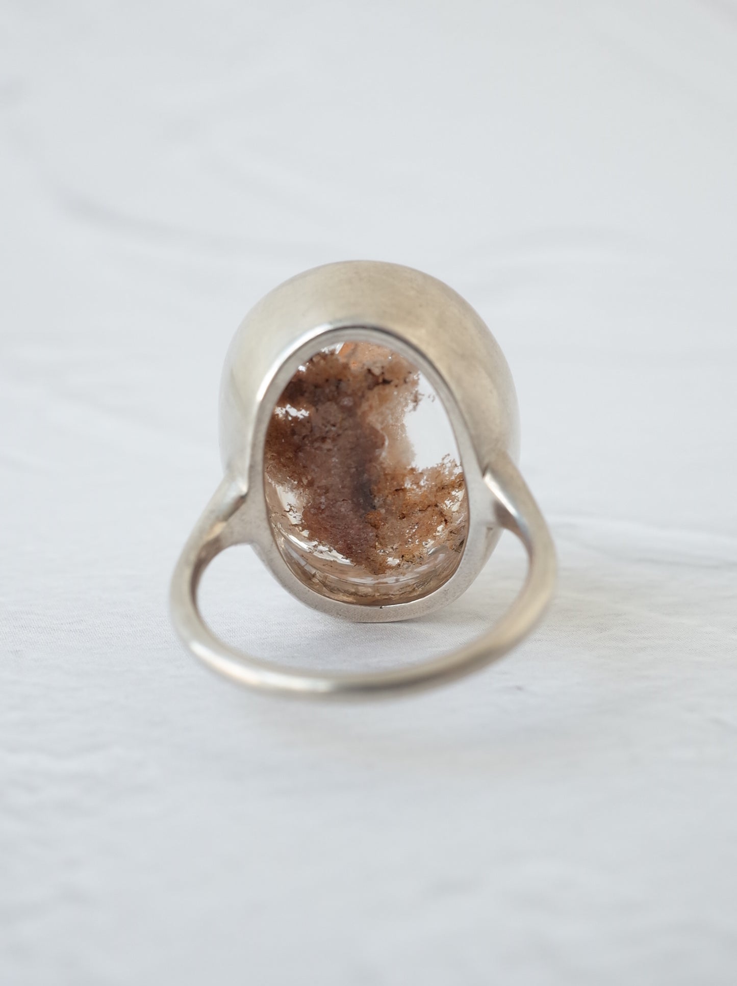 Pyrite in Garden Quartz Ring
