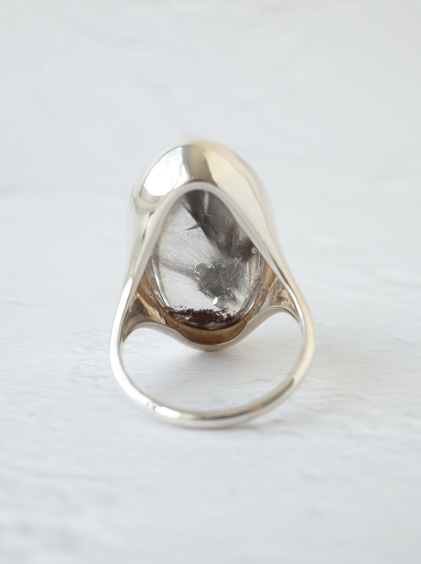 Platinum Rutilated Quartz Ring - 2