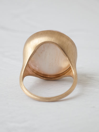 Sericite in Rose Quartz Ring