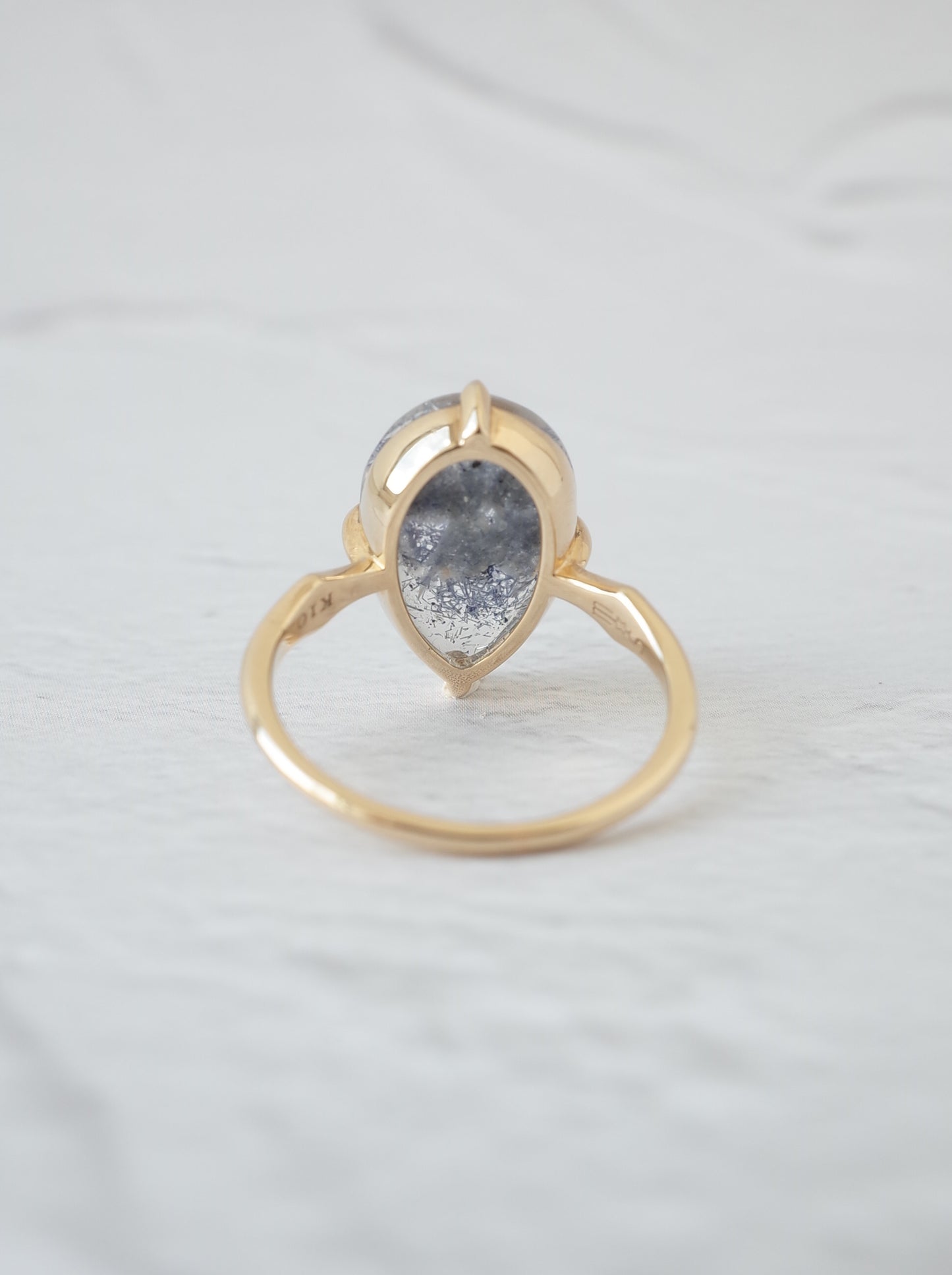 Dumortierite in Quartz Ring - 2