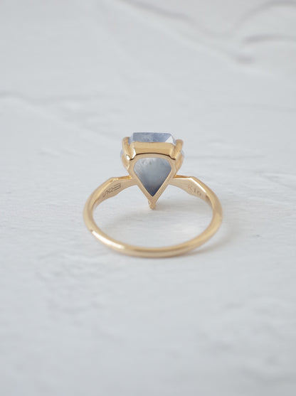 Dumortierite in Quartz Ring - 1