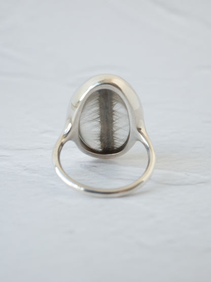 Platinum Rutilated Quartz Ring - 3