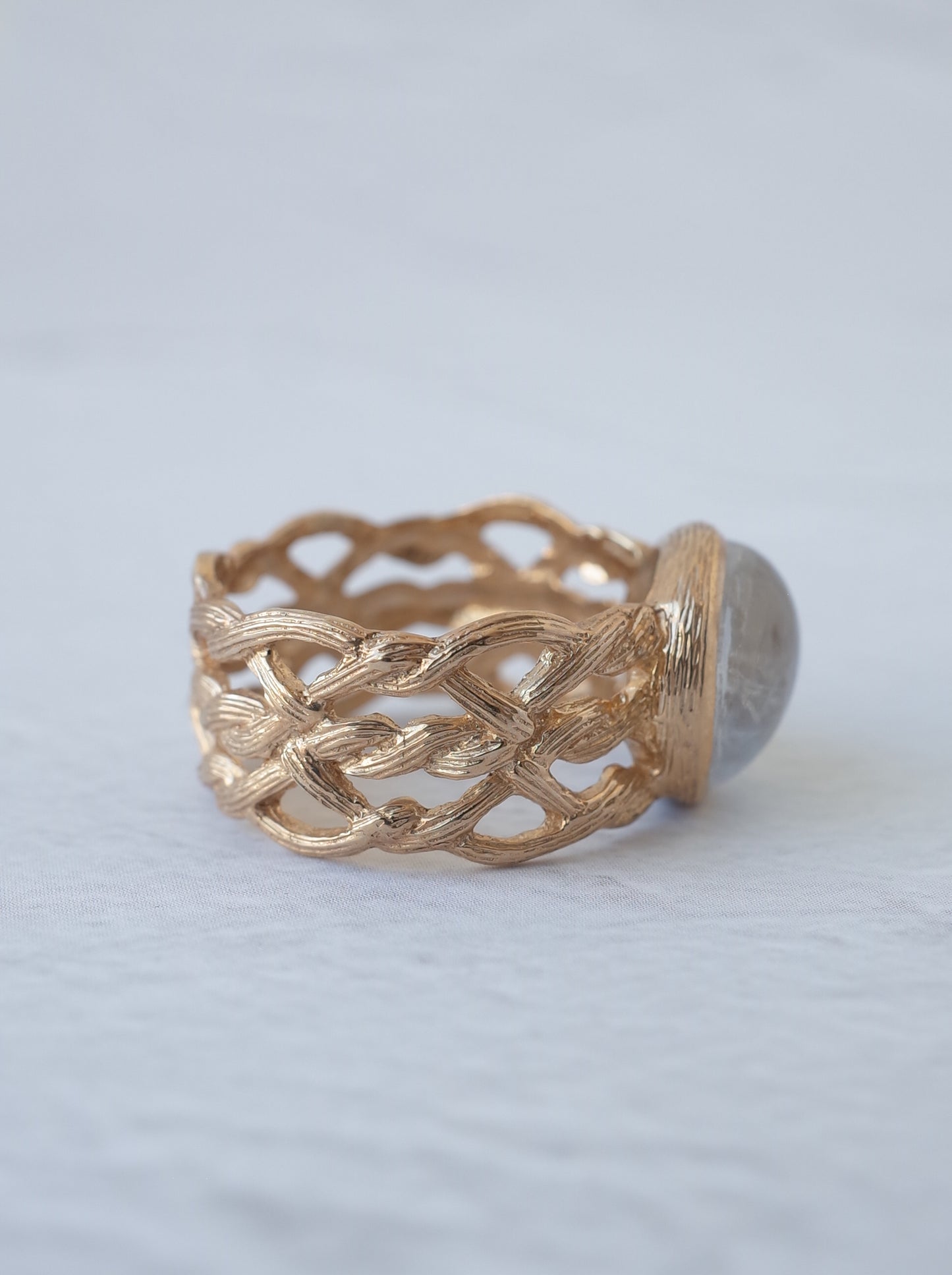 Dumortierite  in Quartz ARAN Ring  - 15