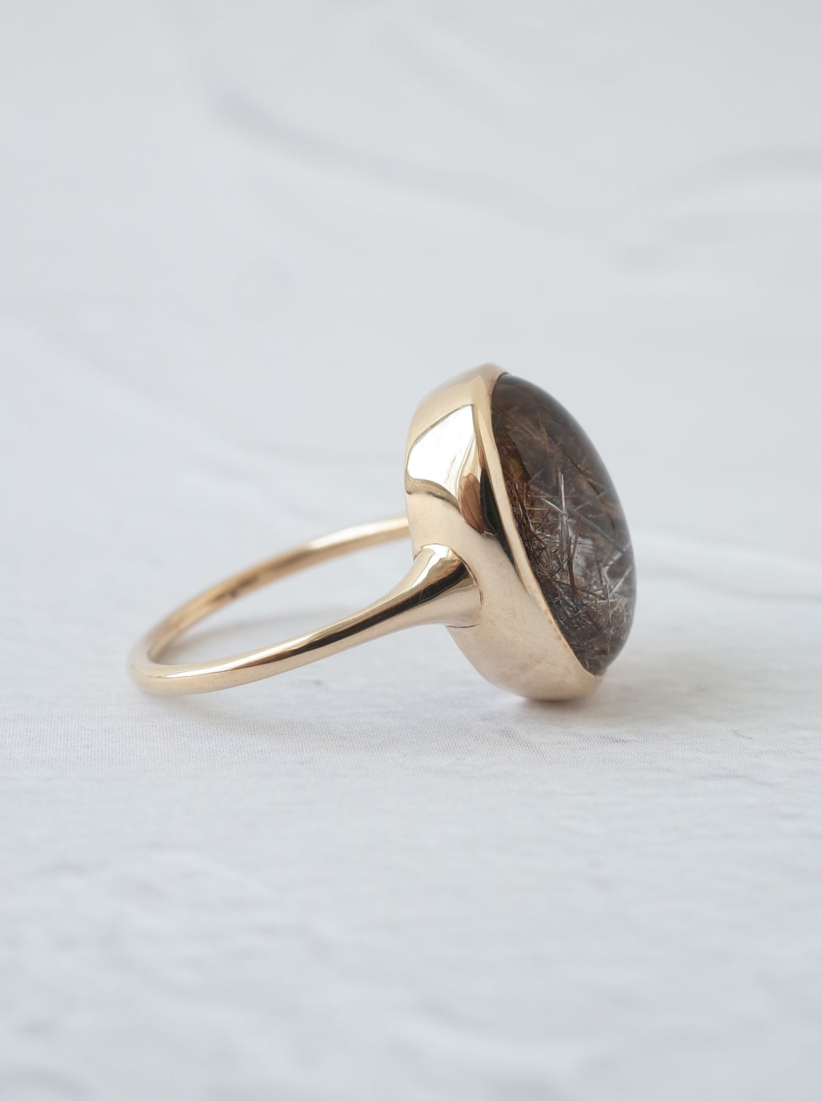 Brown Rutilated Quartz Ring