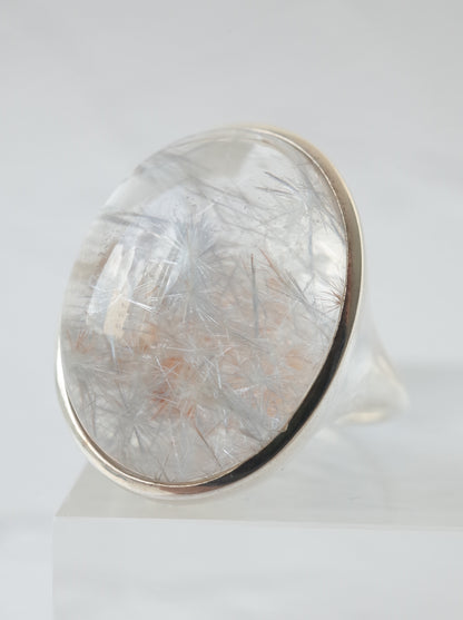 Dumortierite in Quartz Ring - 3