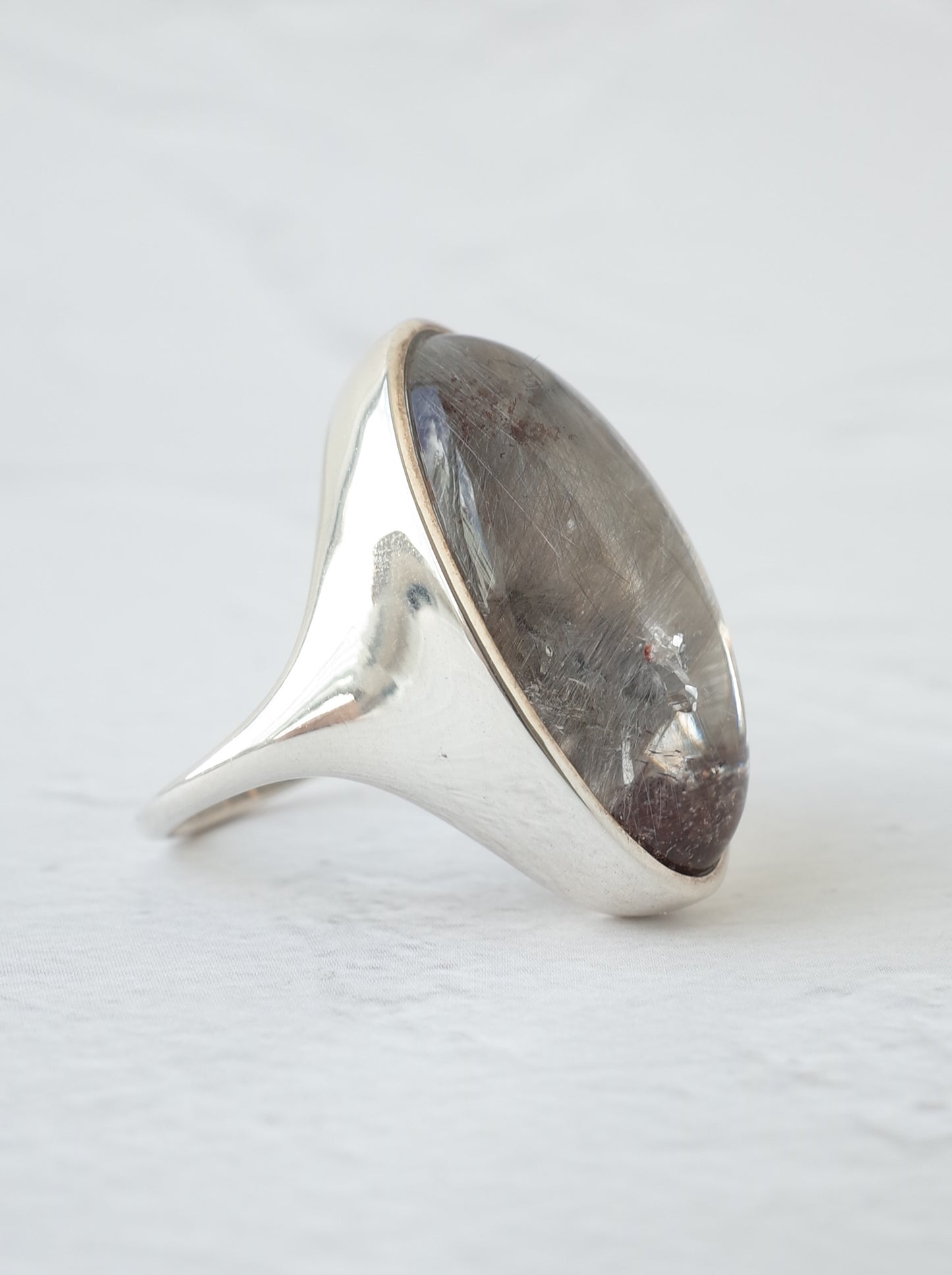 Platinum Rutilated Quartz Ring - 2