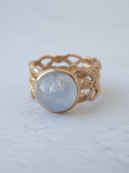 Dumortierite  in Quartz ARAN Ring  - 15