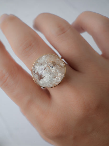 Quartz in White Garden Quartz Ring  - 2