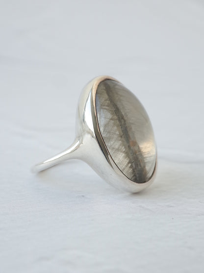 Platinum Rutilated Quartz Ring - 3