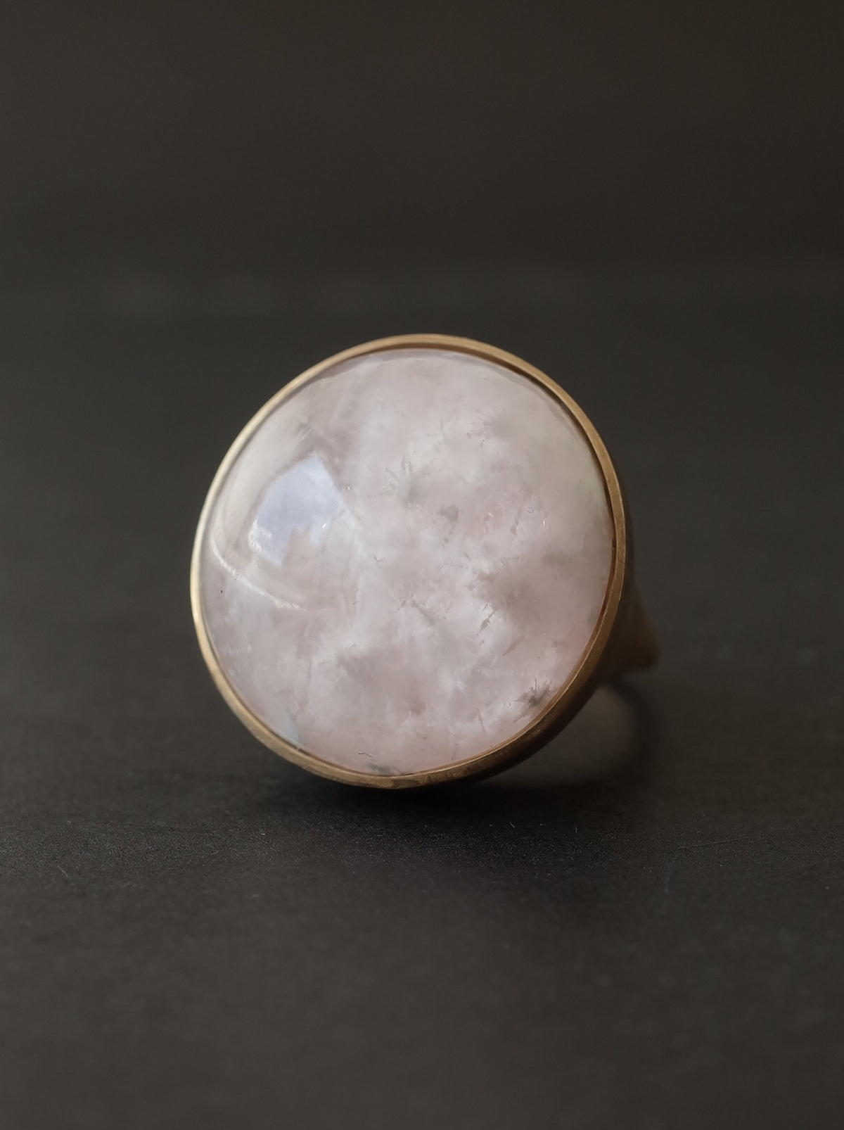 Sericite in Rose Quartz Ring