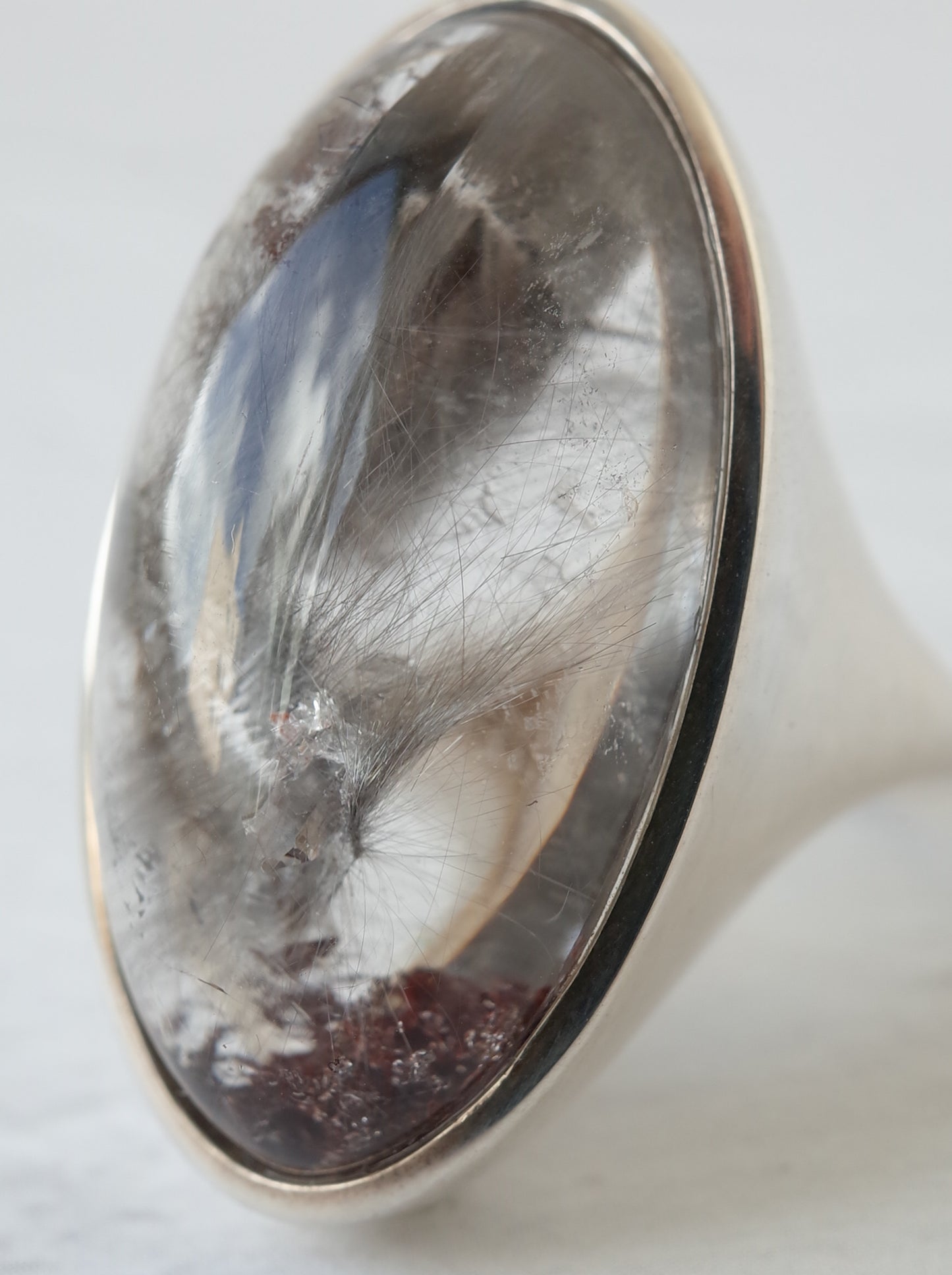 Platinum Rutilated Quartz Ring - 2