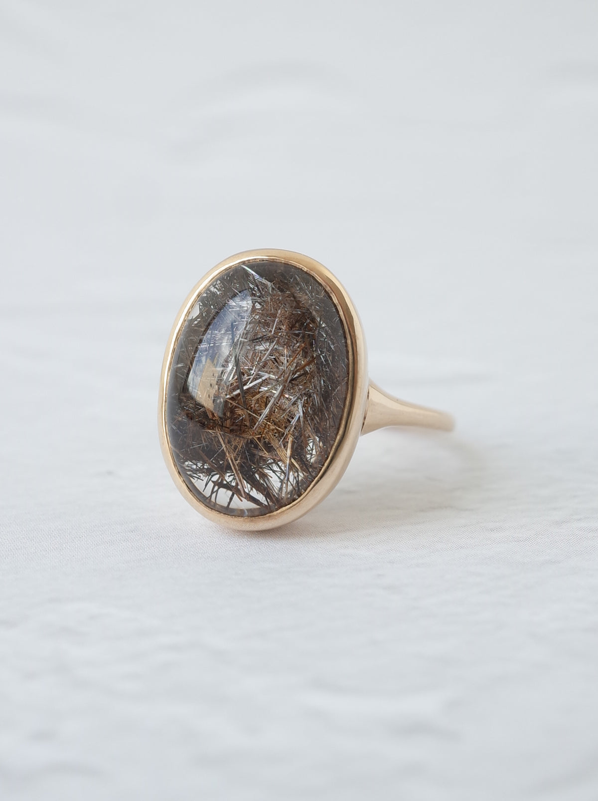 Brown Rutilated Quartz Ring