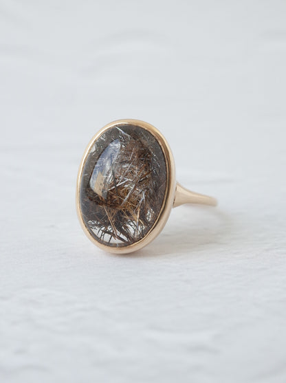 Brown Rutilated Quartz Ring