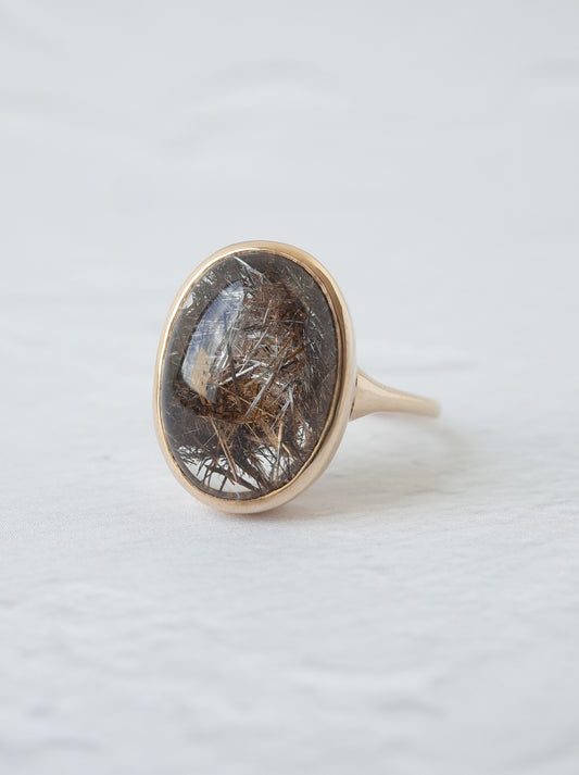 Brown Rutilated Quartz Ring