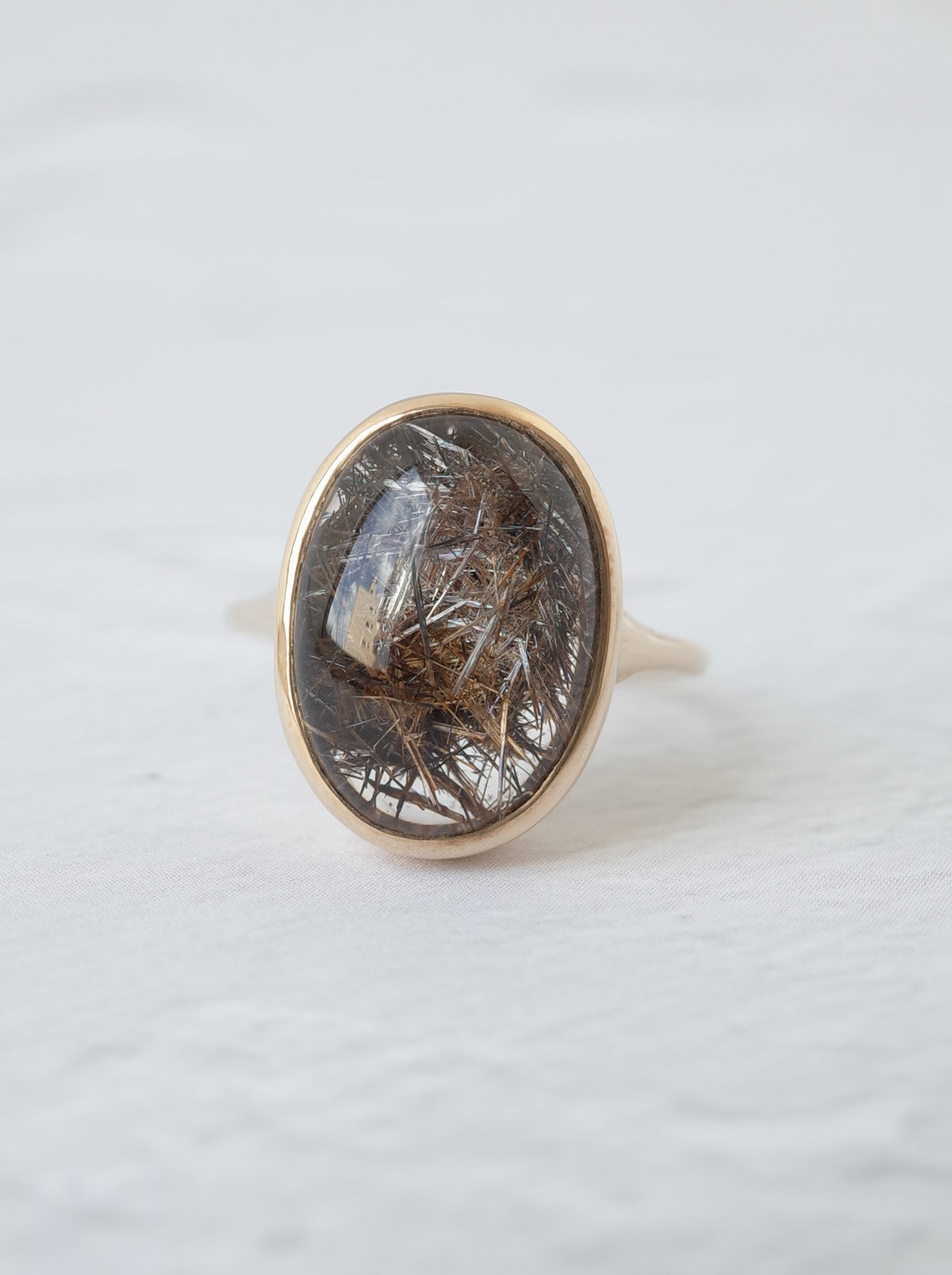 Brown Rutilated Quartz Ring