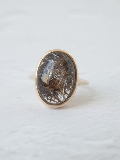 Brown Rutilated Quartz Ring