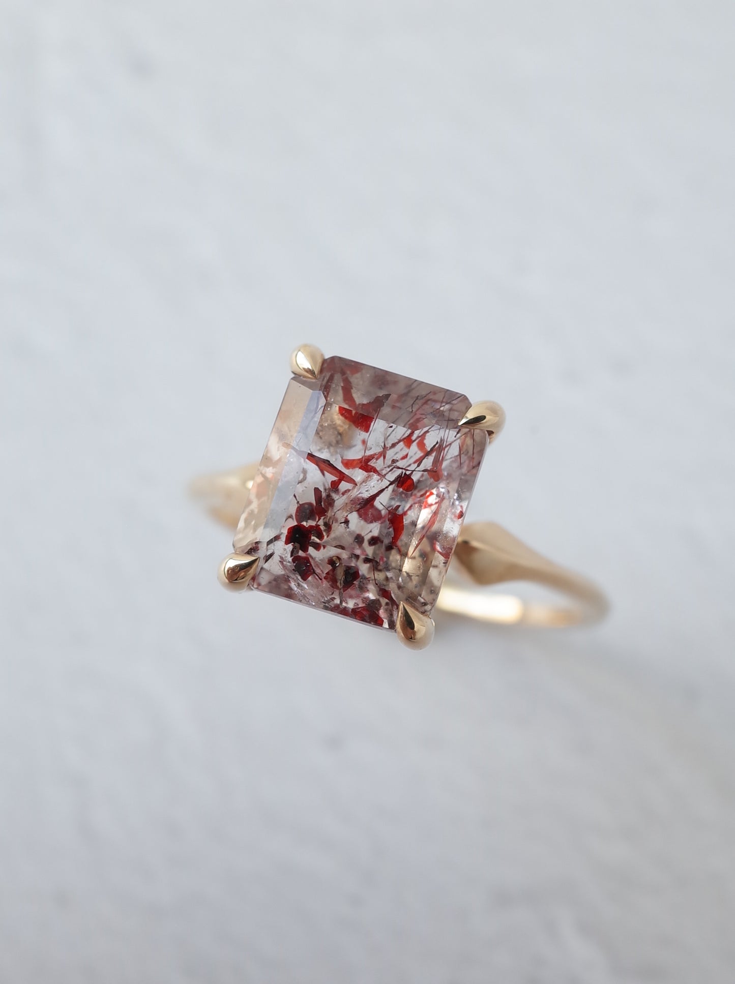 Lepidocrocite in Quartz Ring