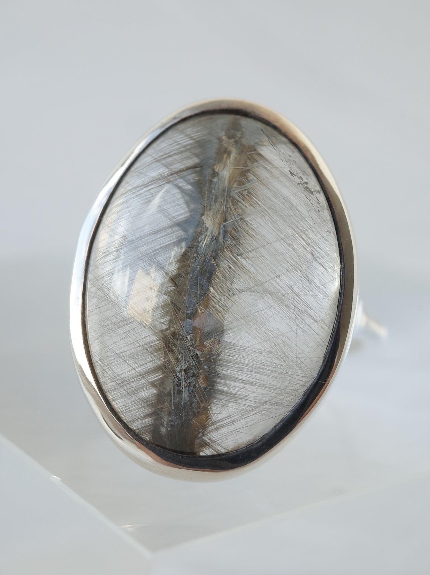Platinum Rutilated Quartz Ring - 3