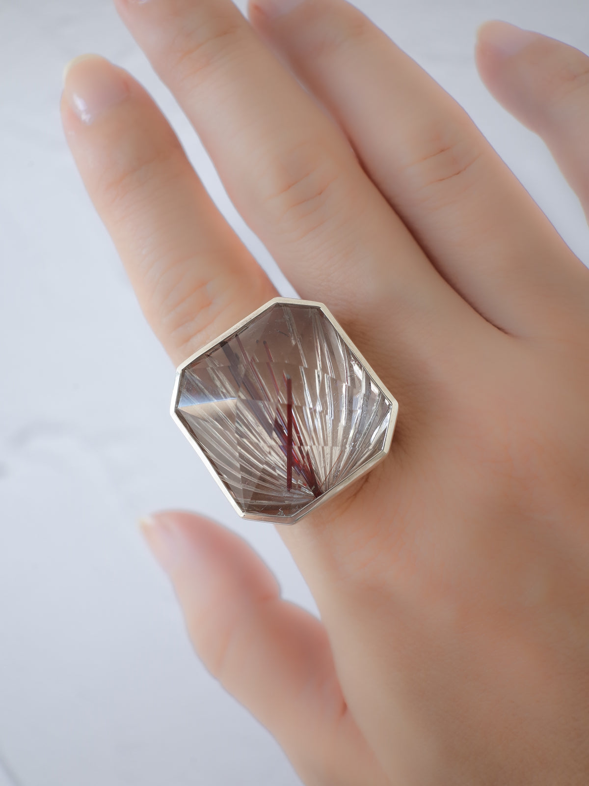 KIRIKO Red Rutilated Quartz Ring