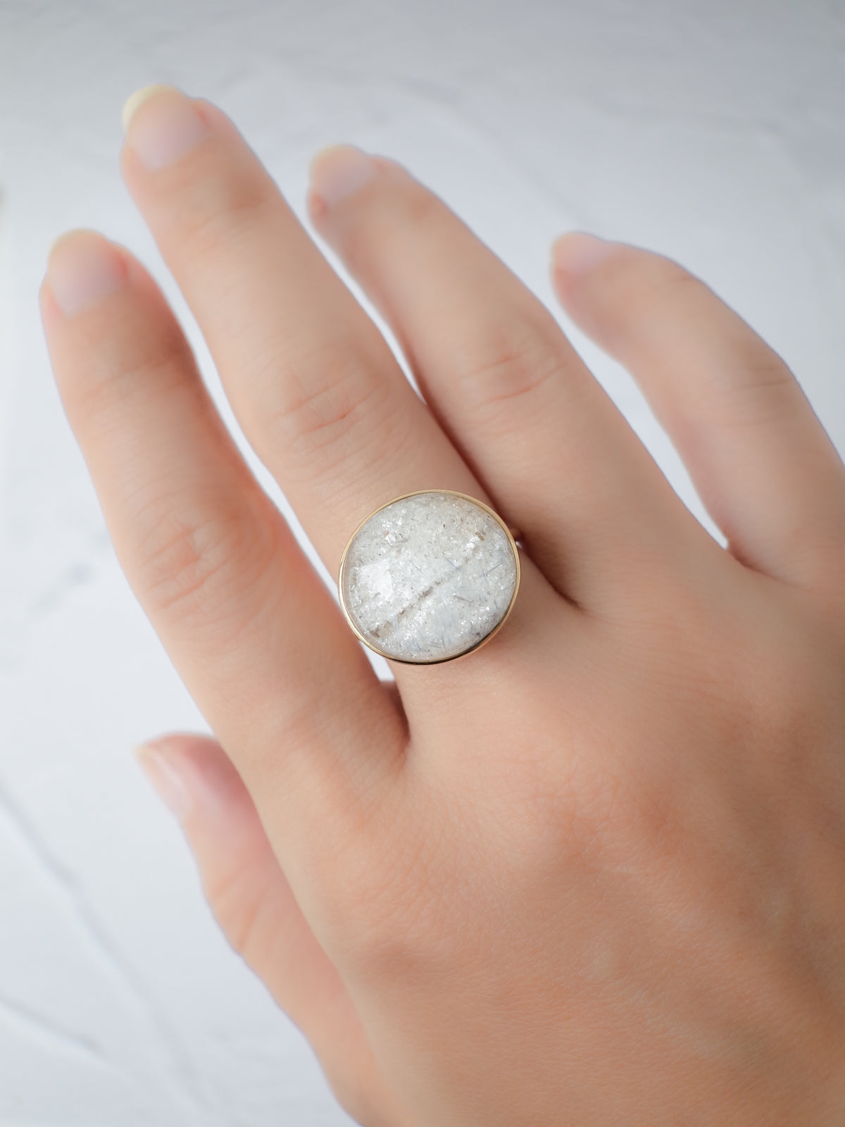 Quartz in White Garden Quartz Ring  - 3