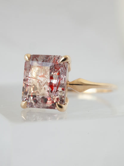 Lepidocrocite in Quartz Ring