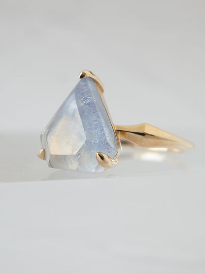 Dumortierite in Quartz Ring - 1