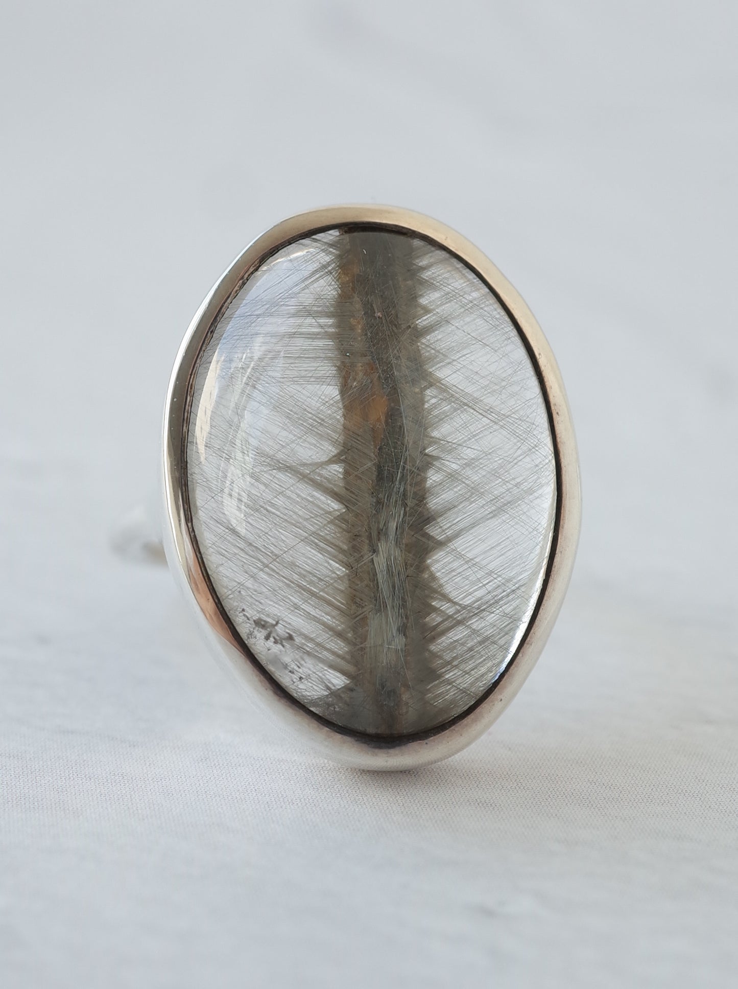 Platinum Rutilated Quartz Ring - 3