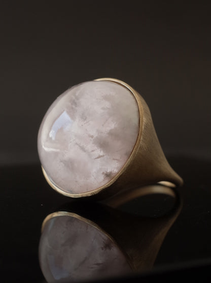 Sericite in Rose Quartz Ring