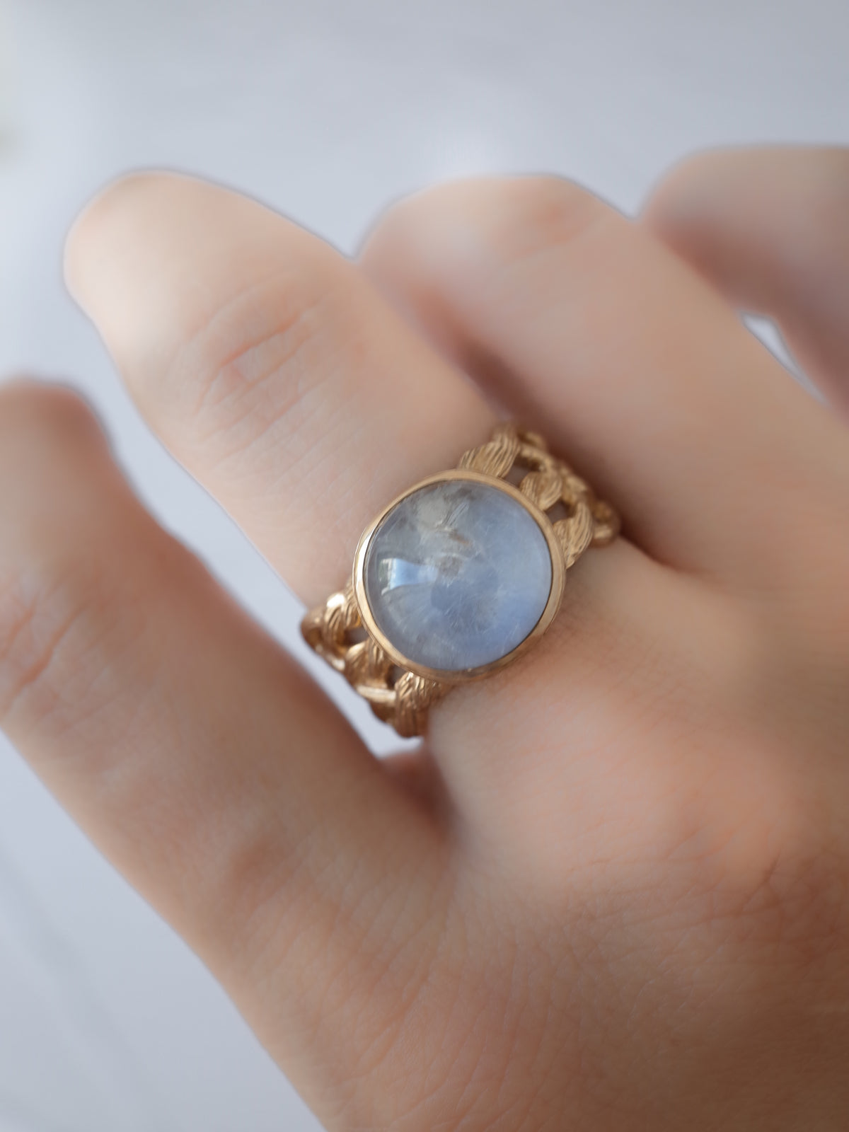 Dumortierite  in Quartz ARAN Ring  - 15