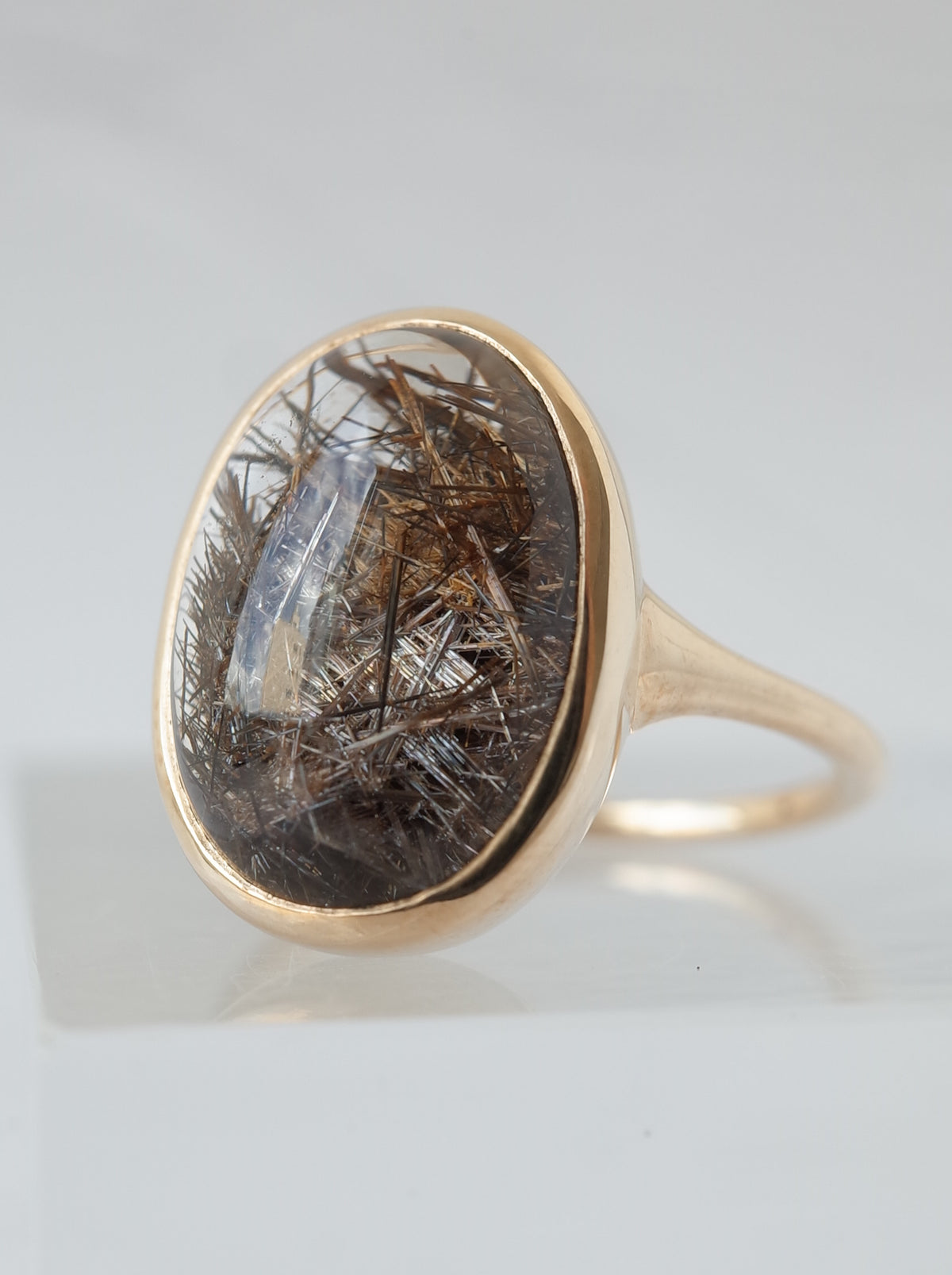 Brown Rutilated Quartz Ring