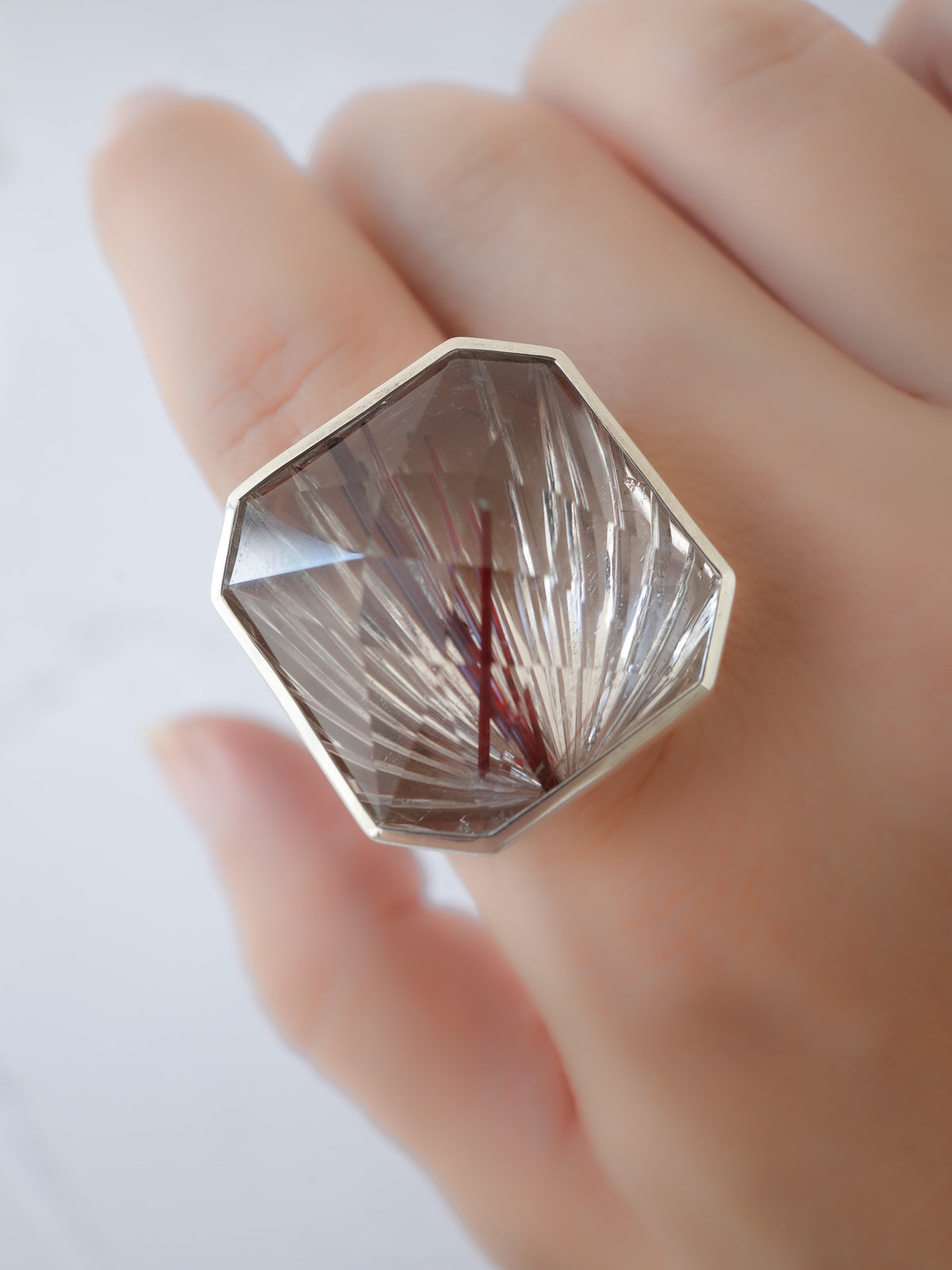 KIRIKO Red Rutilated Quartz Ring