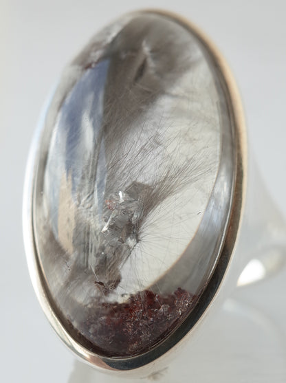 Platinum Rutilated Quartz Ring - 2