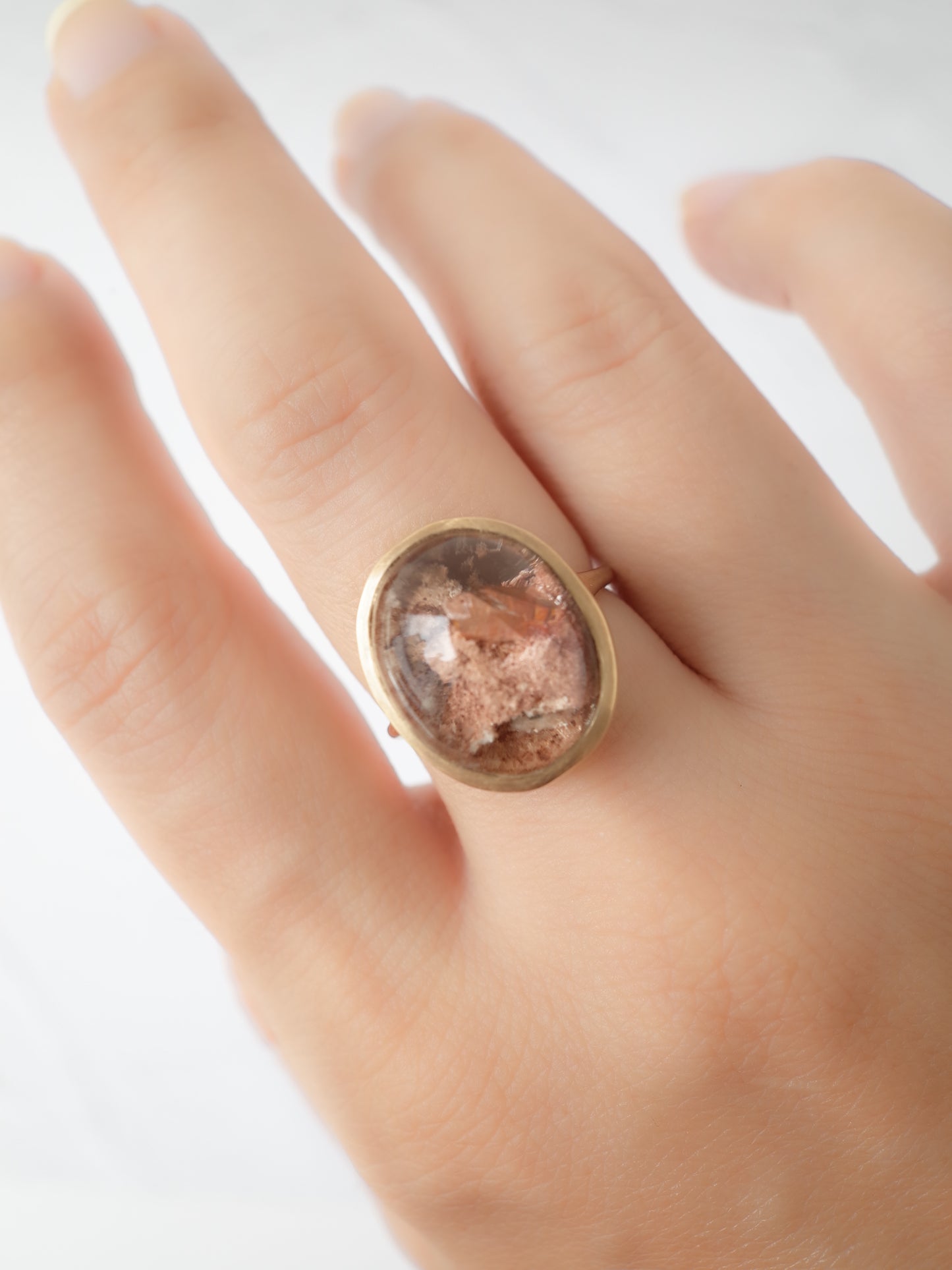 Quartz in Garden Quartz Ring - 4