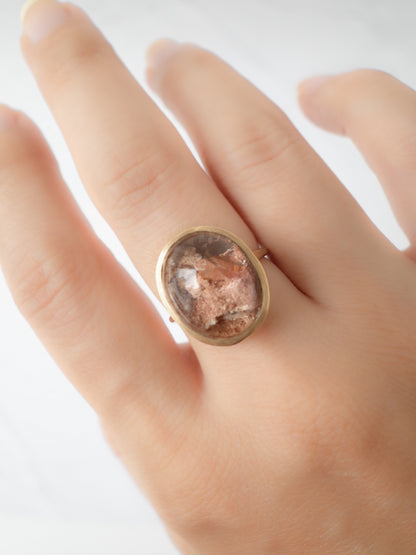 Quartz in Garden Quartz Ring - 4