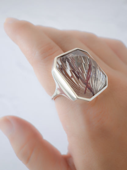 KIRIKO Red Rutilated Quartz Ring