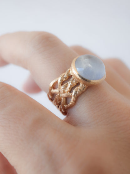 Dumortierite  in Quartz ARAN Ring  - 15
